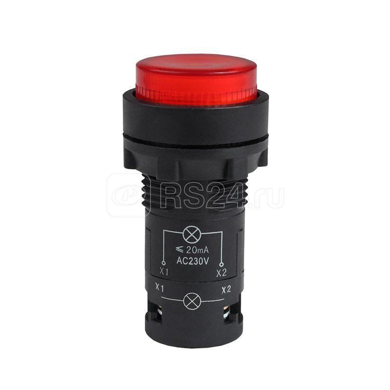 Кнопка с подсветкой OptiSignal Compact D22 С7-PL-M410 красн. 1НО 230В AC XB7NW34M1 КЭАЗ 362101