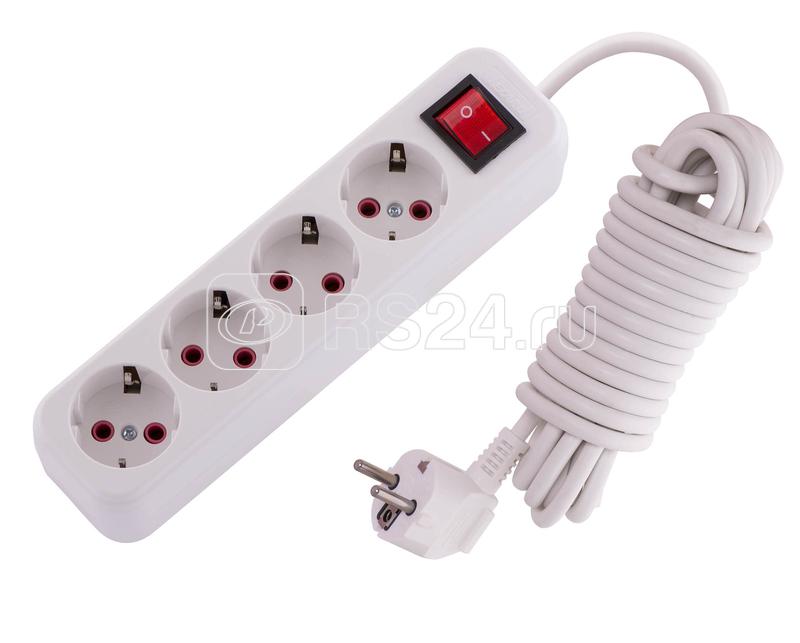 Удлинитель 4х5м с заземл. 16А IP20 Lila с выкл. LEZARD 720-0405-402