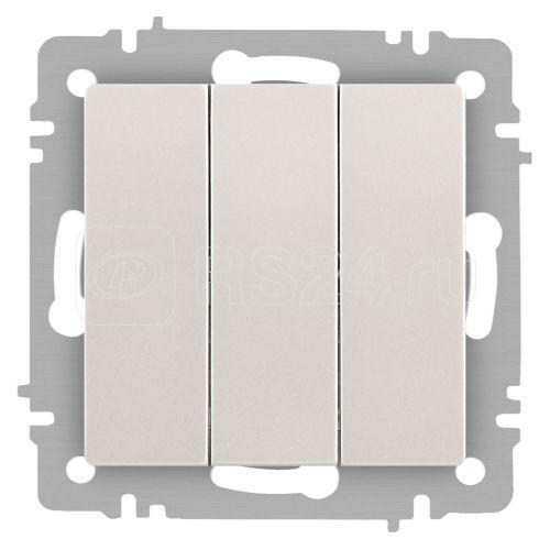 Выключатель 3-кл. СП Accent 6-106-06 10А IP20 250В AL/CU перламутр. Intro Б0063542