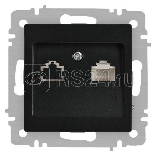 Розетка компьютерная 1-м СП Accent 6-303-05 RJ45 IP20 антрацит Intro Б0063634
