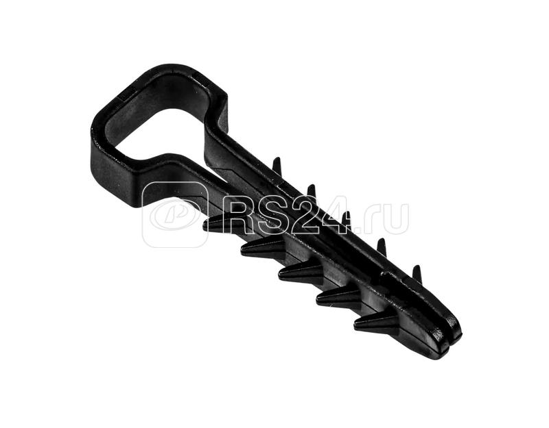 Дюбель-хомут PCD-F 05х08-45-100BL для плоского кабеля PA6.6 черн. (уп.100шт) JazzWay 5054967