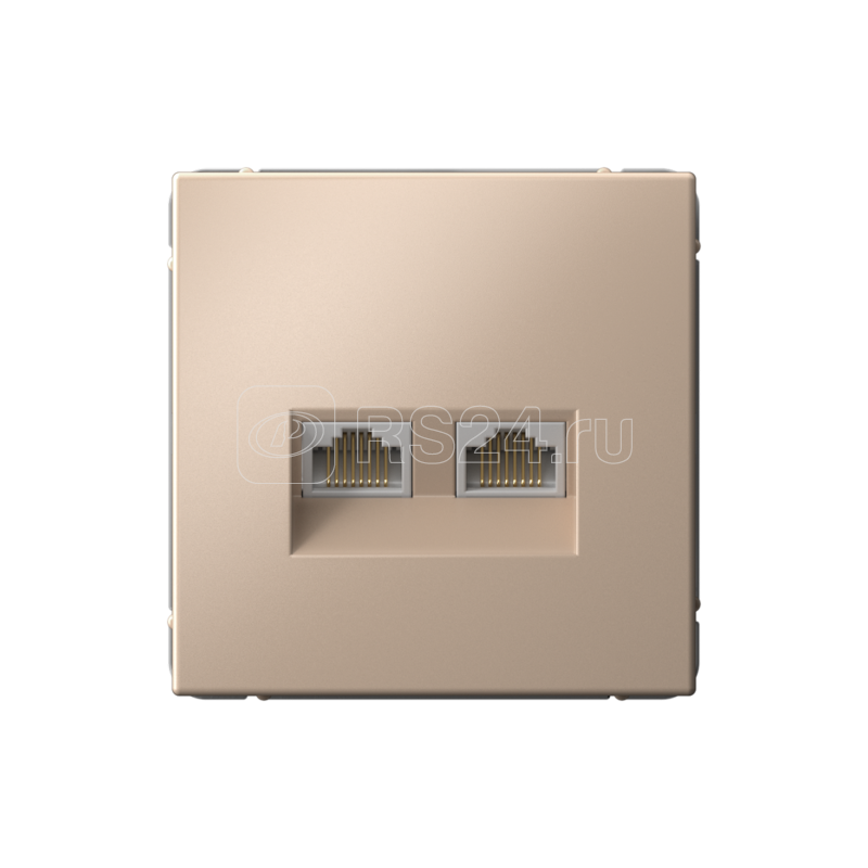 Розетка компьютерная 2-м ArtGallery RJ45 + RJ45 кат.5E механизм песочн. SE GAL001285
