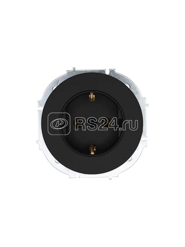 Розетка 1-м OSEN IP20 16А с заземл. ПБТ механизм черн. бархат LEZARD 743-4288-122B