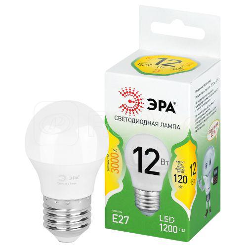 Лампа светодиодная GREEN LINE P45-12W-830-E27 GL 12Вт шар 3000К свет тепл. E27 Эра Б0067015