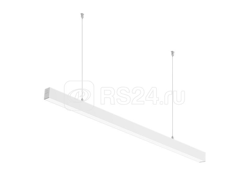Светильник светодиодный ДПО/ДСО TS 02 S 48 OP 840 L1500 WH 1500х60х60мм 40Вт 4000К IP20 подвесной/накладной линейный со сквоз. провод. в компл. с тросом 3м бел. Русский Свет 11050224297