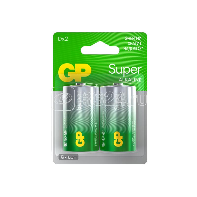 Элемент питания алкалиновый D/LR20 1.5В Super Alkaline G-Tech 13AA21-2CRSBC2 20/160 (блист.2шт) GP 1225