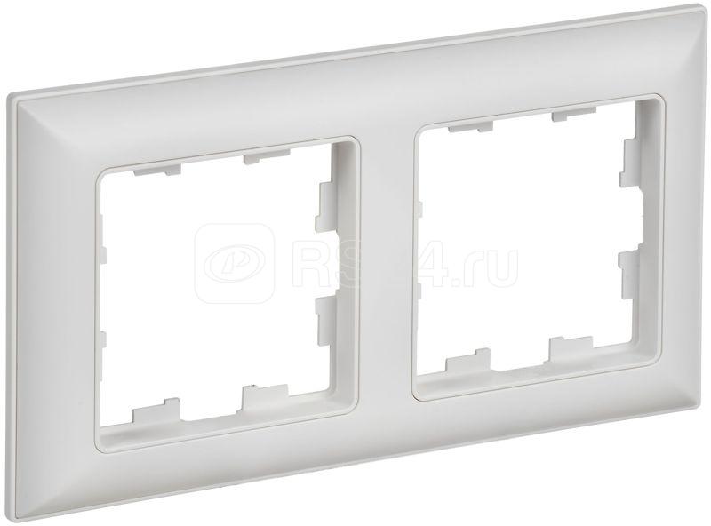Рамка 2-м BRITE РУ-2-БрАБ арктич. бел./бел. IEK BR-M22-12-K91
