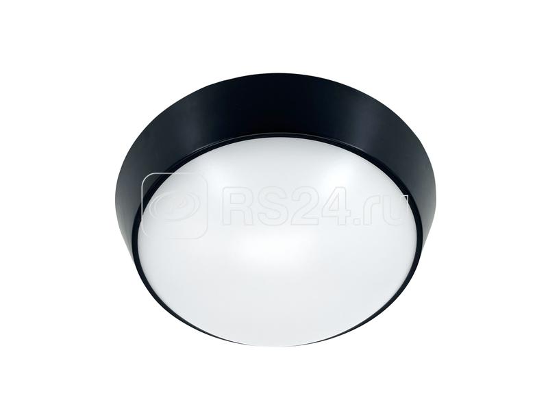 Светильник светодиодный WP 15 C 12W OP 840 D220 BK 220х80мм 12Вт 4000К IP65 ЖКХ круглый пылевлагозащ. черн. Русский Свет 15071524497