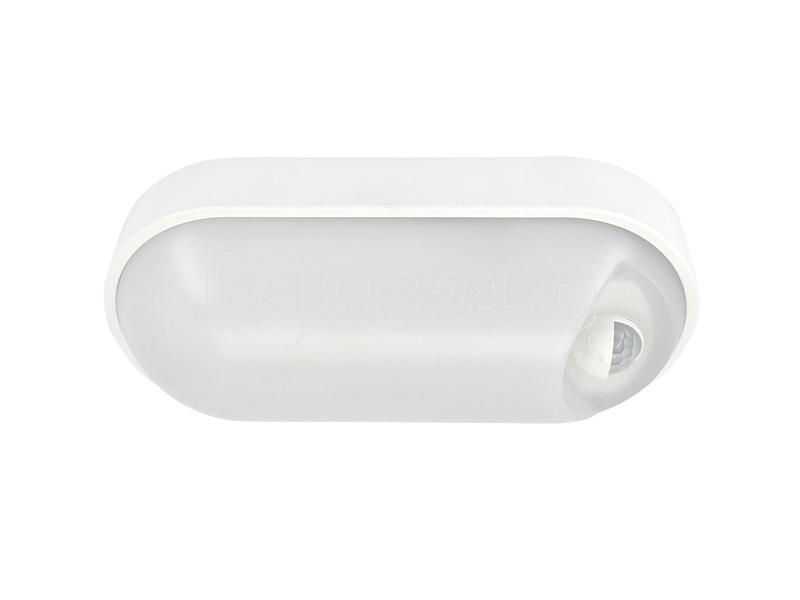 Светильник светодиодный WP 15 C 12W OP 840 W10L22 WH MDM 220х106х60мм 12Вт 4000К IP54 ЖКХ овал. пылевлагозащ. с датчиком движ. бел. Русский Свет 15071524500