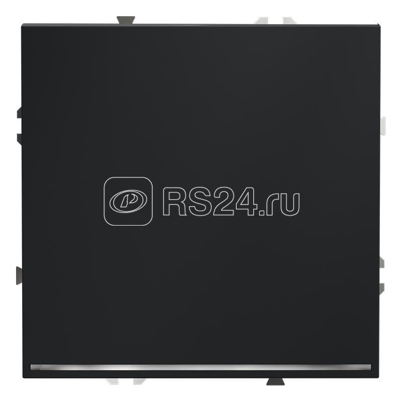 Переключатель проходной 1-кл. СП S70 10А с подсветкой механизм графит Voltum VLS010407