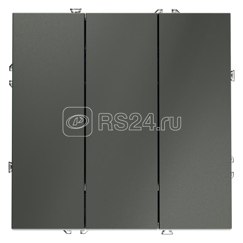 Выключатель 3-кл. СП S70 10А механизм титан Voltum VLS030106