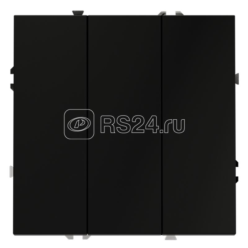 Выключатель 3-кл. СП S70 10А механизм черн. матов. Voltum VLS030108