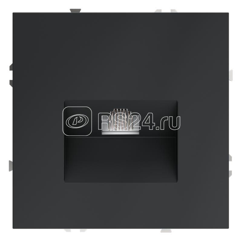 Розетка компьютерная 1-м СП S70 RJ45 кат.6 механизм графит Voltum VLS060107