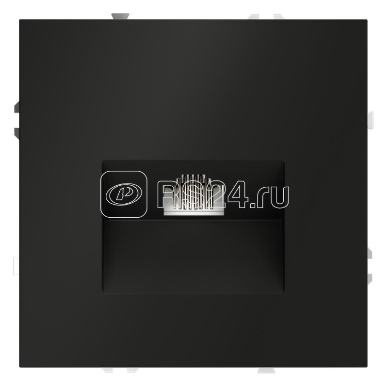 Розетка компьютерная 1-м СП S70 RJ45 кат.6 механизм черн. матов. Voltum VLS060108