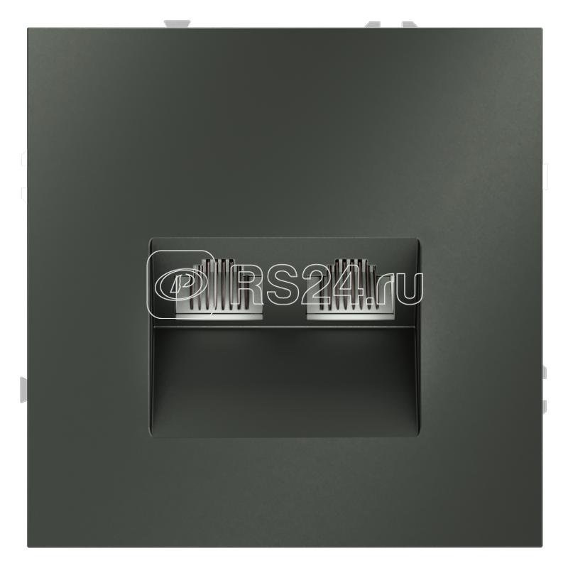 Розетка компьютерная 2-м СП S70 RJ45 + RJ45 кат.6 механизм титан Voltum VLS060206
