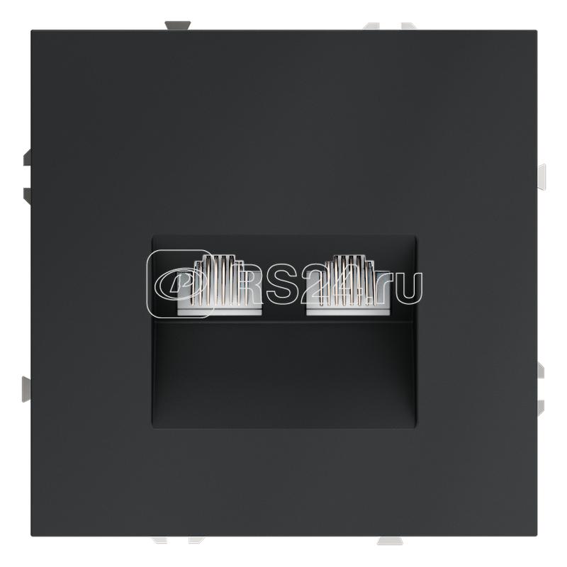 Розетка компьютерная 2-м СП S70 RJ45 + RJ45 кат.6 механизм графит Voltum VLS060207