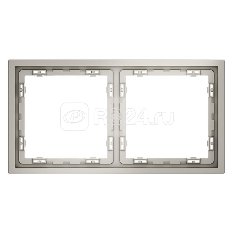 Рамка 2-м S70 пластик. кашемир Voltum VLS100203