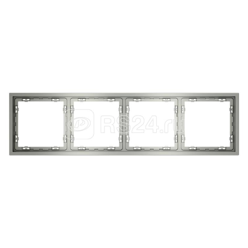Рамка 4-м S70 пластик. сталь Voltum VLS100405