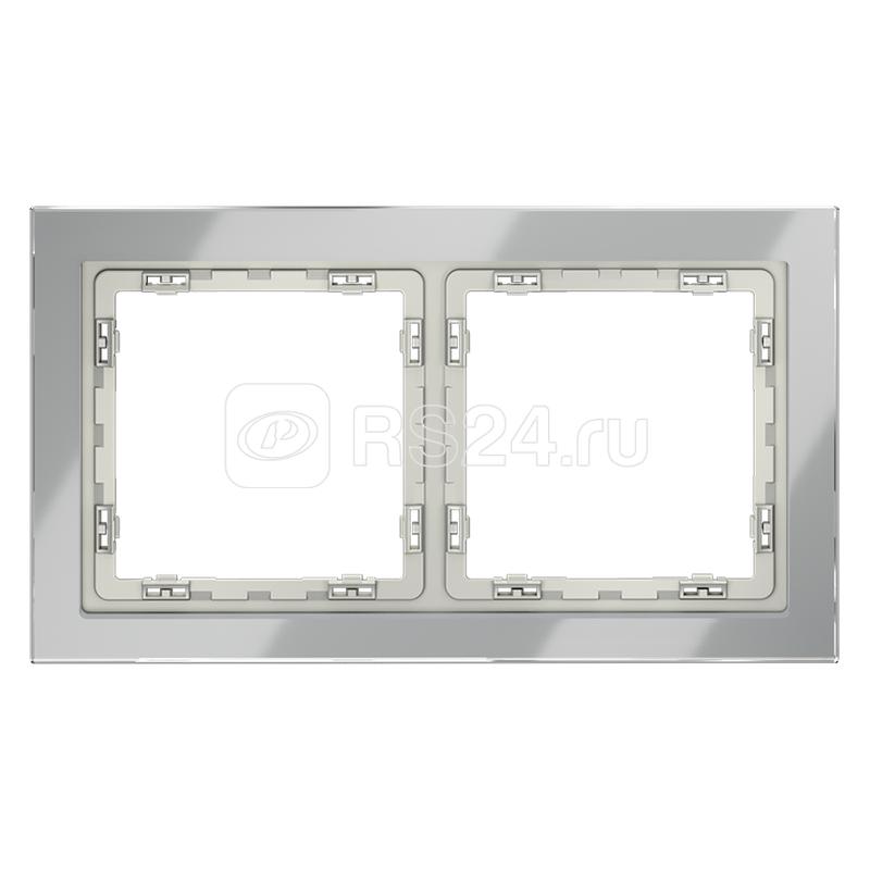 Рамка 2-м S70 стеклян. сталь Voltum VLS110205