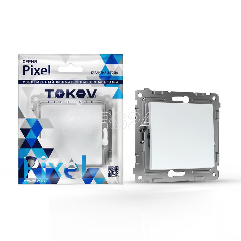 Переключатель перекрестный 1-кл. СП Pixel IP20 механизм перламутр. TOKOV ELECTRIC TKE-PX-P1R-C04