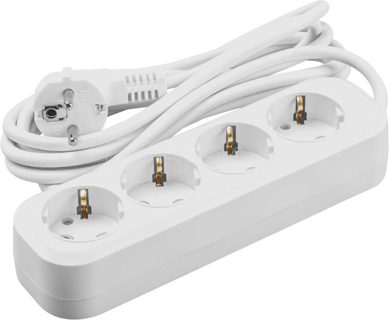 Удлинитель 4х2м с заземл. 16А IP20 90 798 OPE-S-04-200-E-3x1 бел. ОНЛАЙТ 90798