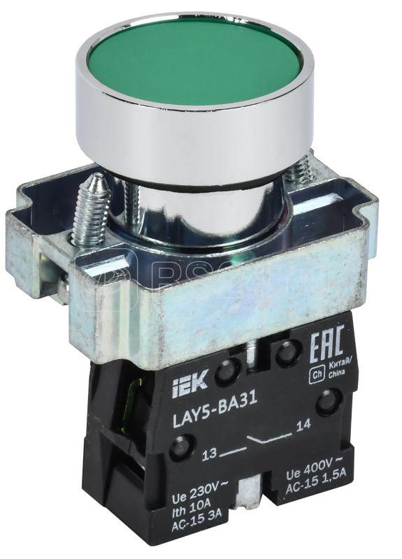Кнопка LAY5-BA31 1НО без подсветки зел. KARAT IEK BBT60-BA-K06