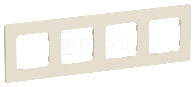 Рамка 4-м СП FLITE РУ-4-К-ФлСл сливочный IEK FI-M42-32-20-K86
