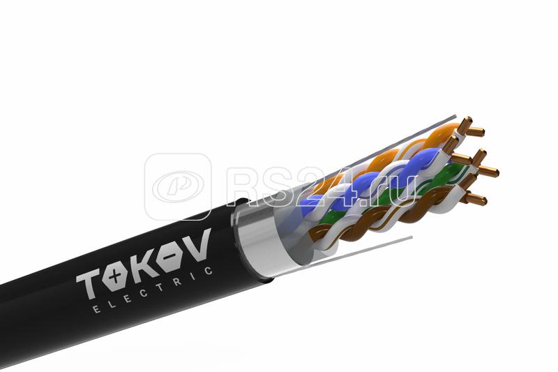 Кабель витая пара F/UTP 4х2х24AWG(0.52мм) кат.5E PE outdoor Fluke tested 305м (м) PRO TOKOV ELECTRIC TKP-C05-F42-5E-RU-OD