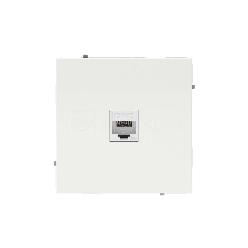 Розетка компьютерная 1-м KANT RJ45 кат.5E без шторки бел. магнолия DKC 7000663