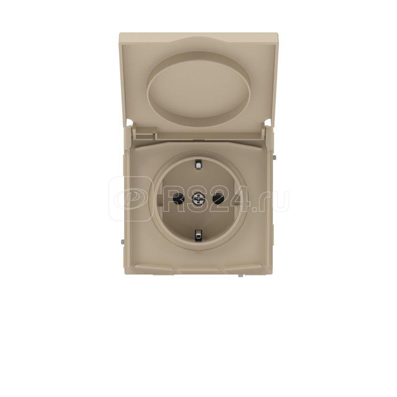 Розетка силовая KANT IP44 2P+E защ. шторки с крышкой ванильн. марципан DKC 7015013