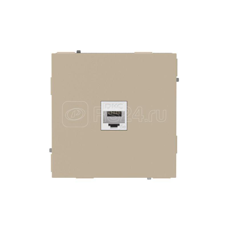 Розетка компьютерная 1-м KANT RJ45 кат.5E без шторки ванильн. марципан DKC 7015663