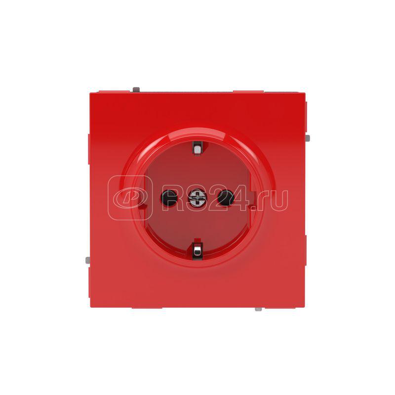 Розетка силовая KANT 2P+E защ. шторки красн. сатин DKC 7001003
