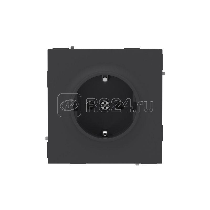 Розетка силовая KANT 2P+E защ. шторки черн. уголь DKC 7012003