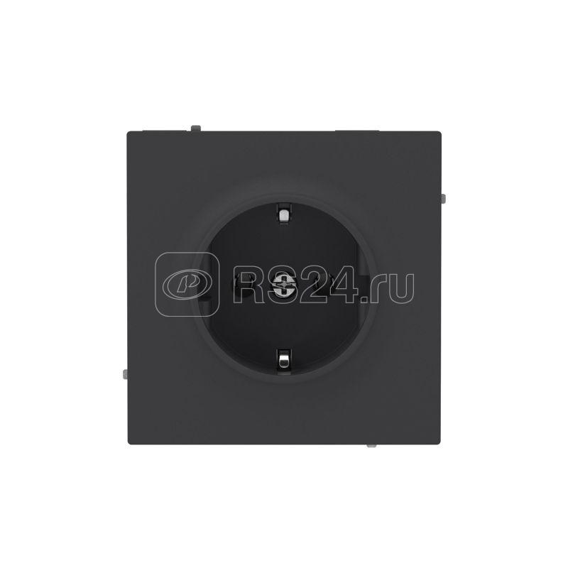 Розетка силовая KANT 2P+E без шторки черн. уголь DKC 7012033