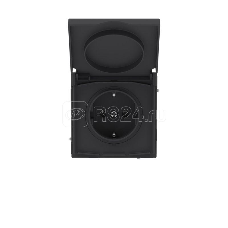 Розетка силовая KANT IP44 2P+E защ. шторки с крышкой черн. уголь DKC 7012013