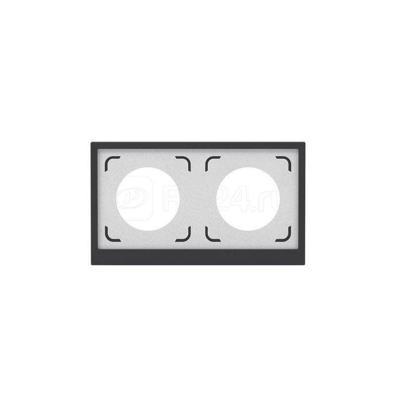 Рамка 2-м KANT IP44 черн. уголь DKC7012944