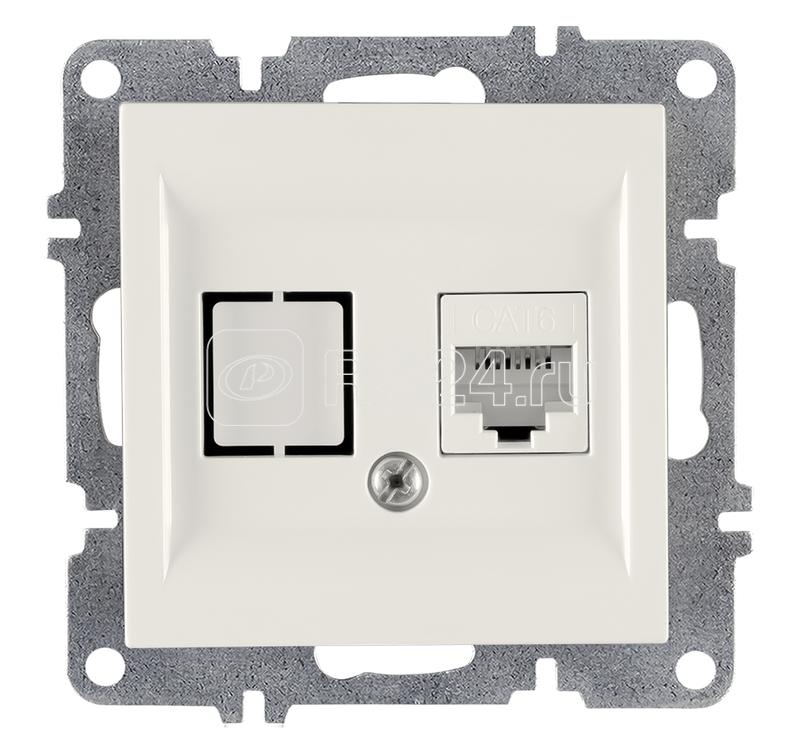 Розетка компьютерная LAVIN/KAREN RJ45 кат.6 механизм бел. ARVIA 50 01 1000 247
