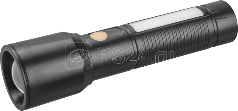 Фонарь аккумуляторный ручной 90 863 OPT-CP07-ACCU пласт.1LED 5Вт+6LED 1.2Вт li-ion 1.2А.ч 4 реж. ОНЛАЙТ 90863