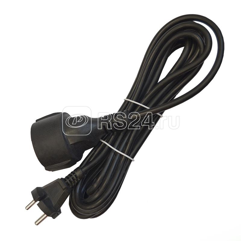 Удлинитель-шнур 1х5м без заземл. 10А IP20 ПВС 2х1 черн. DOMTOK 2340