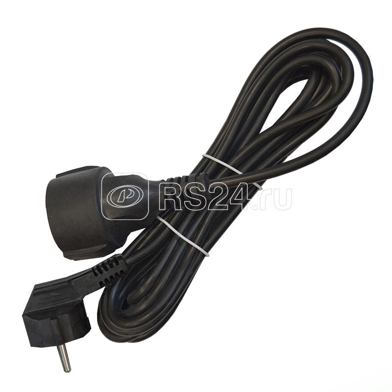 Удлинитель-шнур 1х5м с заземл. 16А IP20 ПВС 3х1 черн. DOMTOK 2359