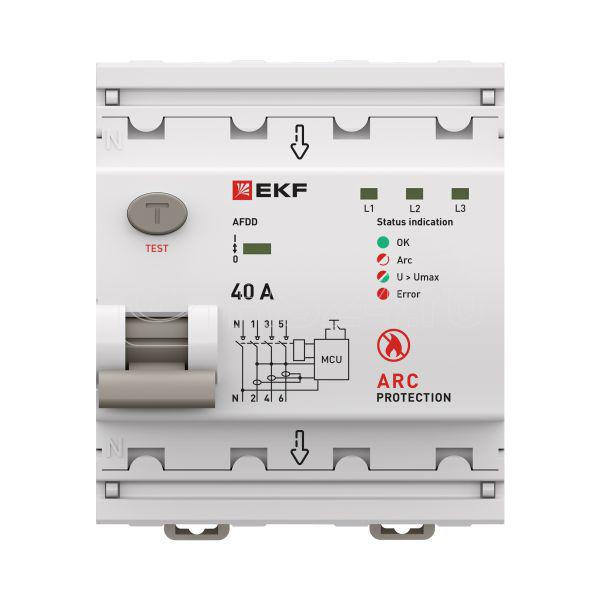 Устройство защиты от дугового пробоя (УЗДП) 3P+N 40А PROxima EKF afdd-4-40-pro