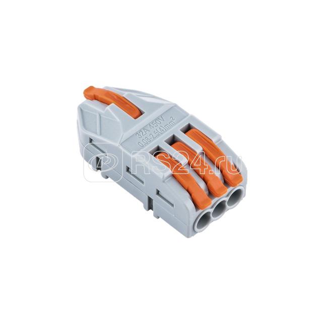 Клемма монтажная СМК PTC-1P 4213 BL/3 450В 32А 0.08-2.5(4.0)кв.мм JazzWay 5073746