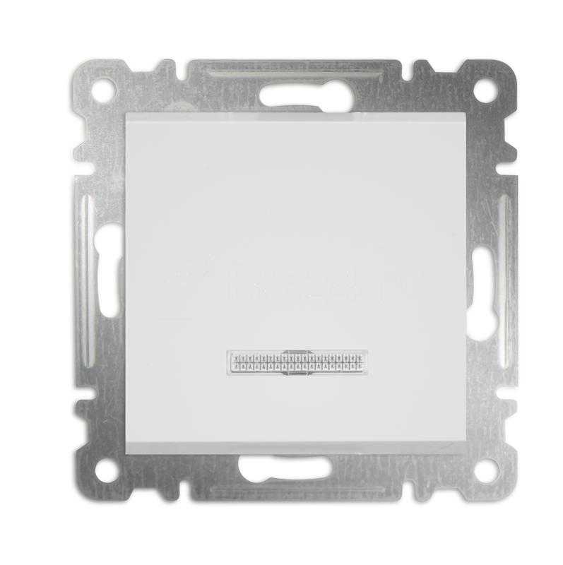 Выключатель 1-кл с подсвет. СП 10А IP20 250В механизм Karea бел. Makel 57001021