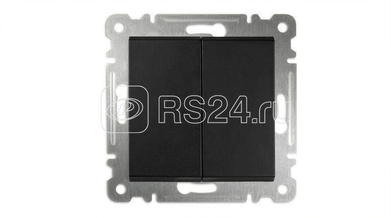 Выключатель 2-кл СП 10А IP20 250В механизм Karea черн. Makel 57054003