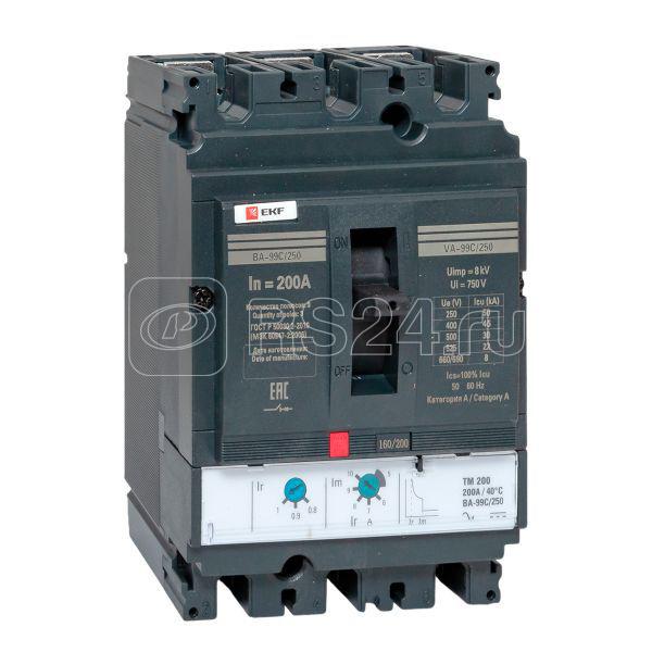 Выключатель автоматический 3п 250/200А 45кА ВА-99C Compact NS PROxima EKF mccb99C-250-200