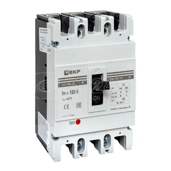 Выключатель автоматический 3п 250/125А 35кА ВА-99М PROxima EKF mccb99-250-125m