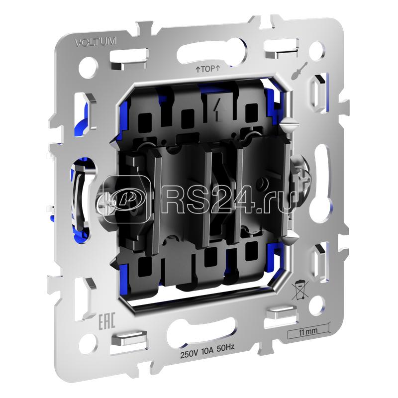 Переключатель проходной 2-кл. S70 10А механизм Voltum VLS0203M