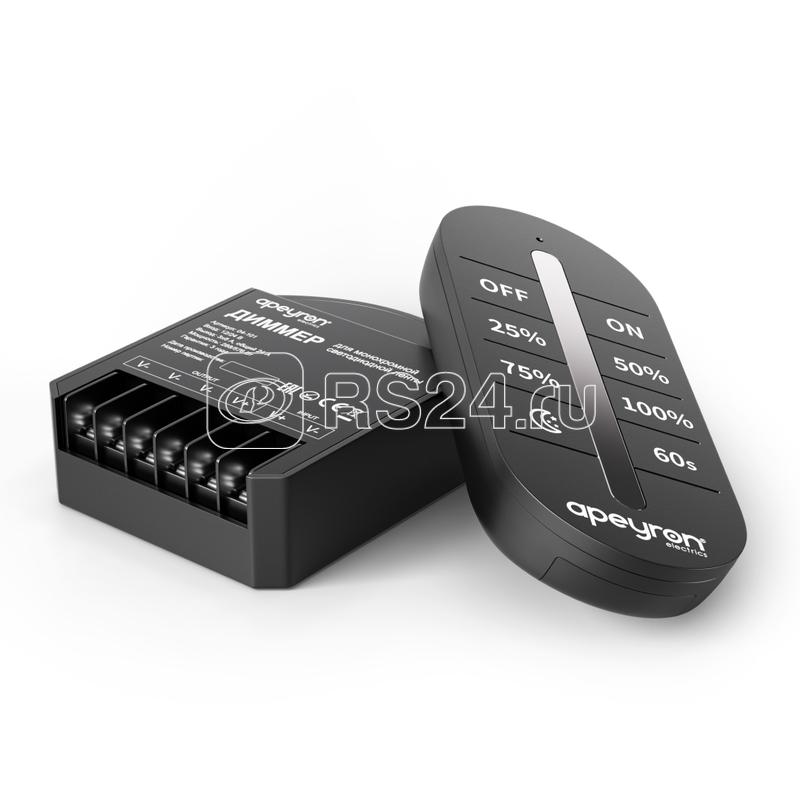Диммер 12/24В 288/576Вт 3 канала 24А IP20 ПДУ RF сенсорный для монохромной светодиодной ленты Apeyron 04-101