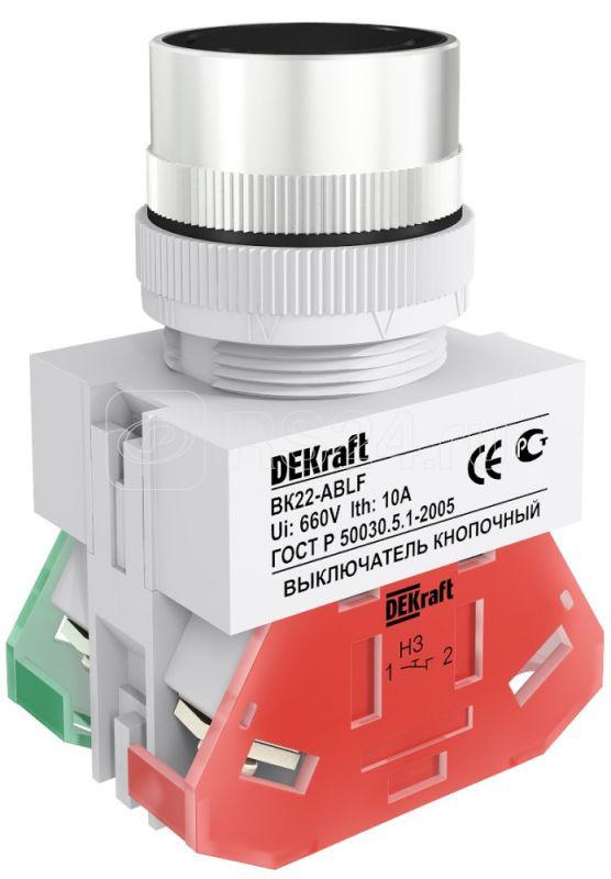 Выключатель кнопочный ABLF ВК-22 d22мм 220В черн. DEKraft 25012DEK
