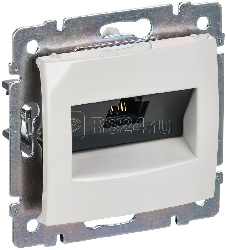 Розетка компьютерная 1-м СП Valena RJ45 кат.6 UTP на захватах механизм бел. IEK 774246